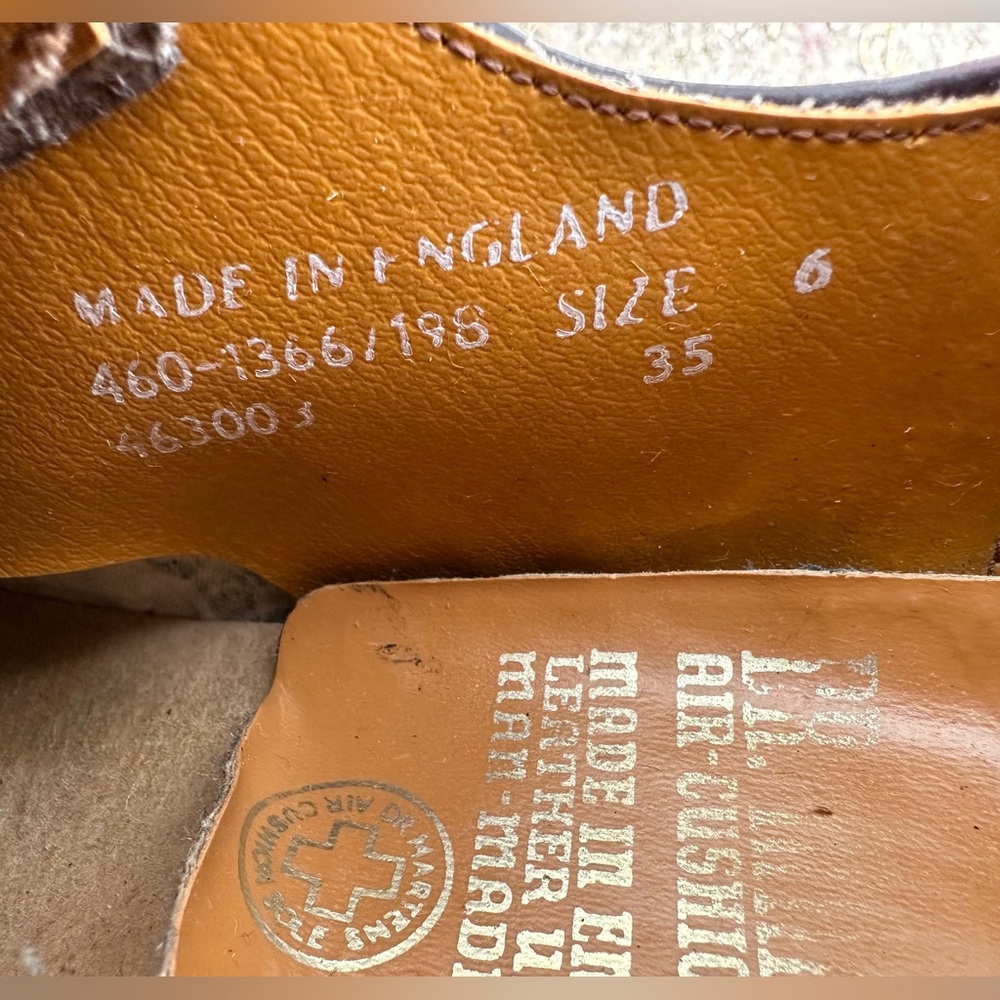 SOLDVintage Dr. Martens X Na Na Collab MIE Brogue Red Black & Blue UK6/USM7/USL8 - Picture 10 of 10